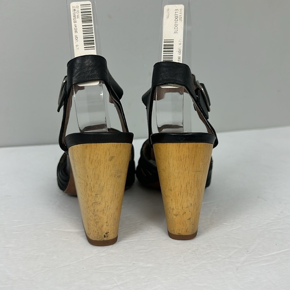 Madewell Willa Leather Wooden Heel Sandal Sz 5 - Picture 7 of 9